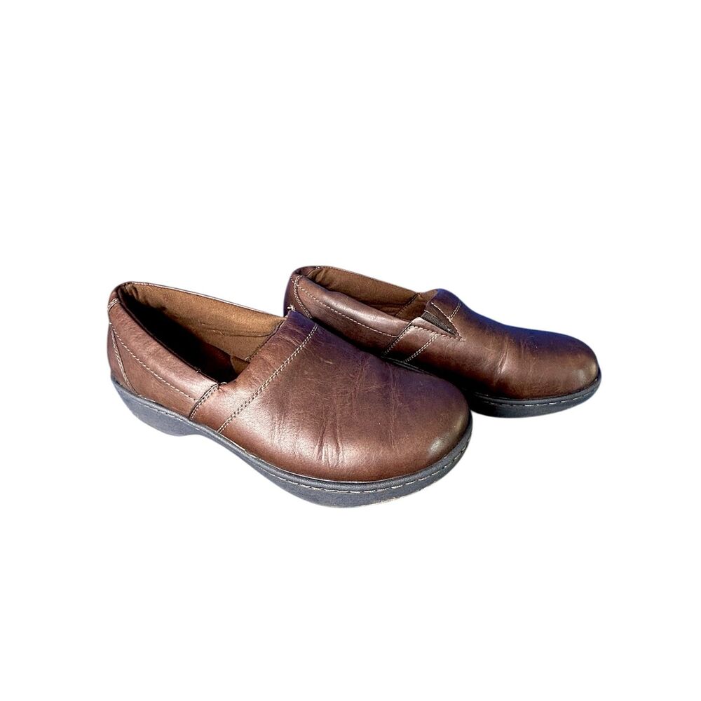 Eastland Womens Brown Leather Constance‎ Slip On Loafers Sz 11W Classic Comfort